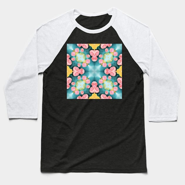 Summer Floral 9 Baseball T-Shirt by machare